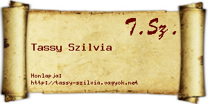 Tassy Szilvia névjegykártya