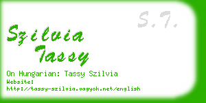 szilvia tassy business card